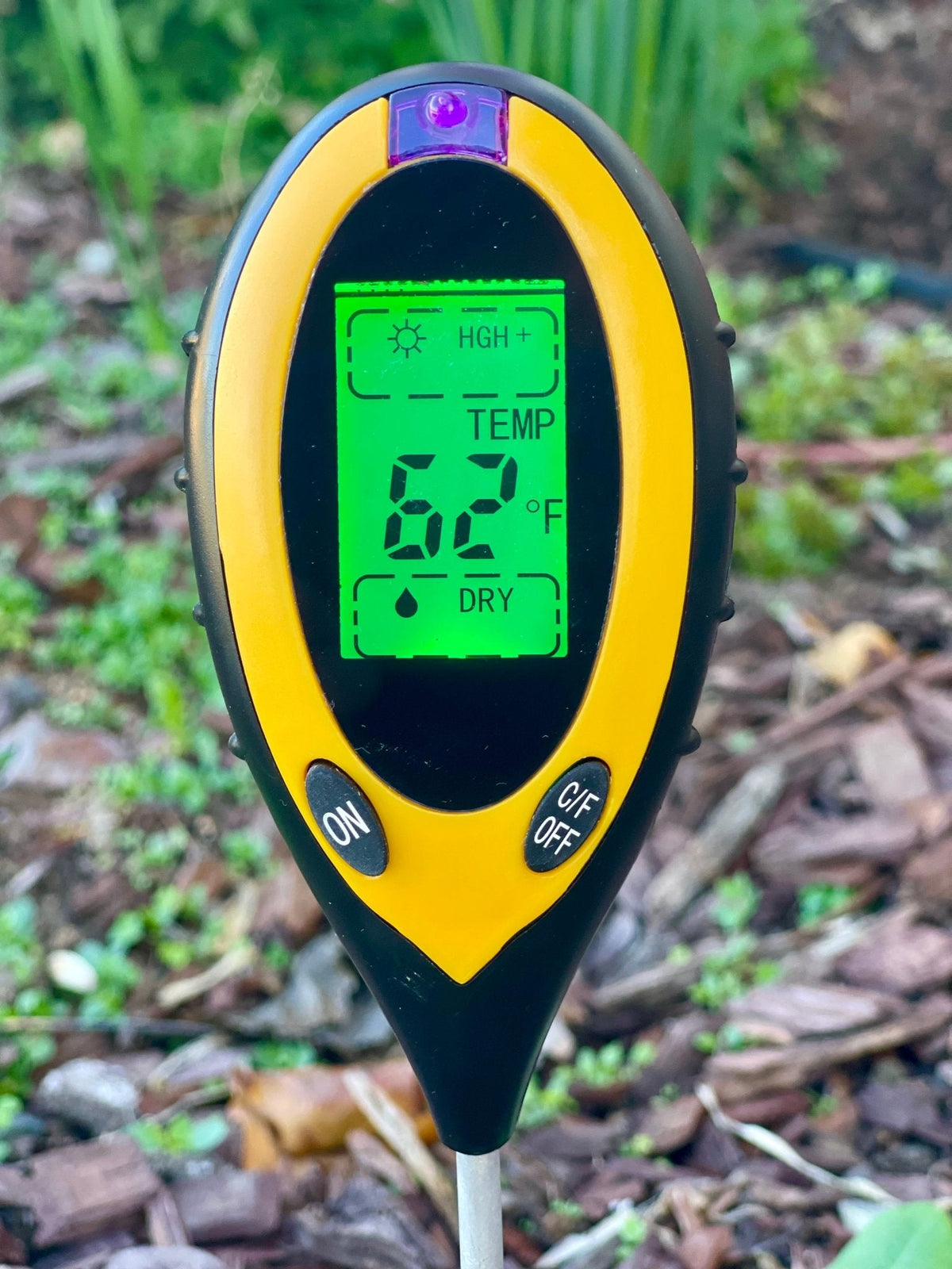 Garden Soil Tester - 4-in-1 pH, Moisture, Light & Temp Meter
