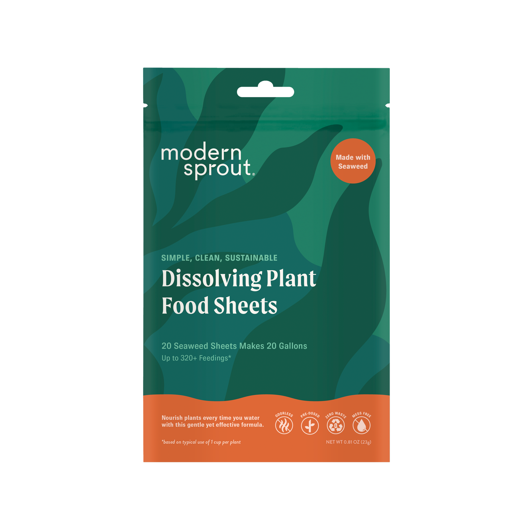 Dissolving Plant Food Sheets