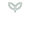 White outline of an open box with a sprouting plant on top, representing indoor hydroponic growing kits and gardening acce...
