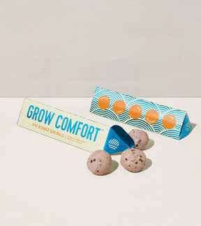 Bright Side Seed Balls packaging with three seed balls displayed, promoting easy planting for vibrant gardens.